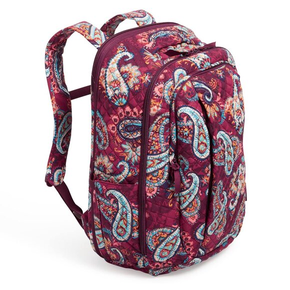 Vera Bradley Cotton Large Travel Backpack Travel Bag - Picture 2 of 12